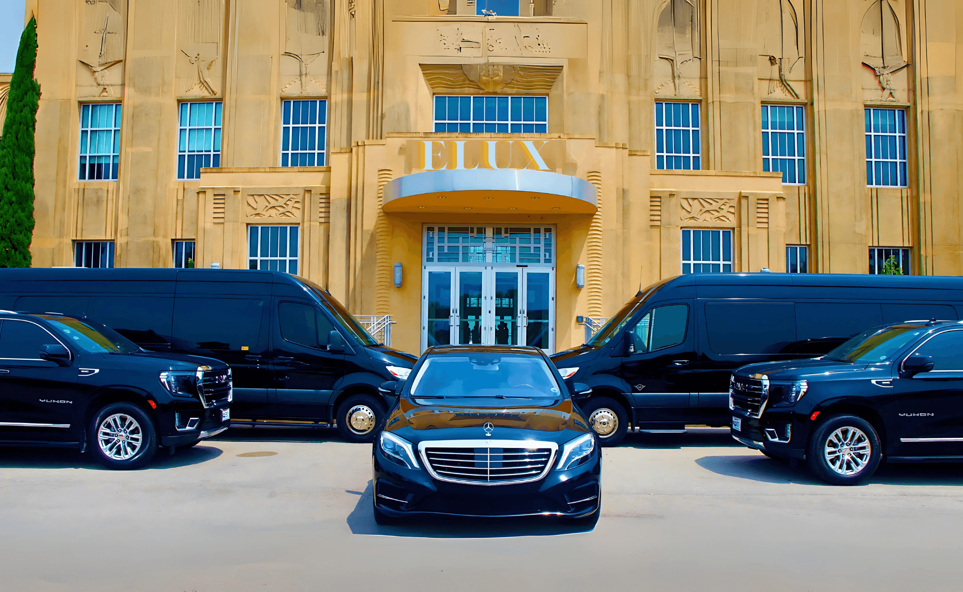 Especially event black luxury vehicles